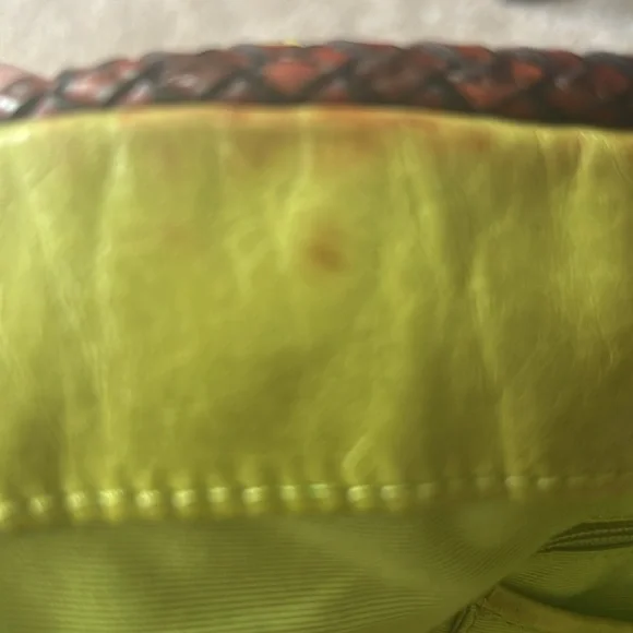 CLAUDIA FIRENZE bright Green Spacious inside medium bag / tote . Italy - Picture 14 of 15